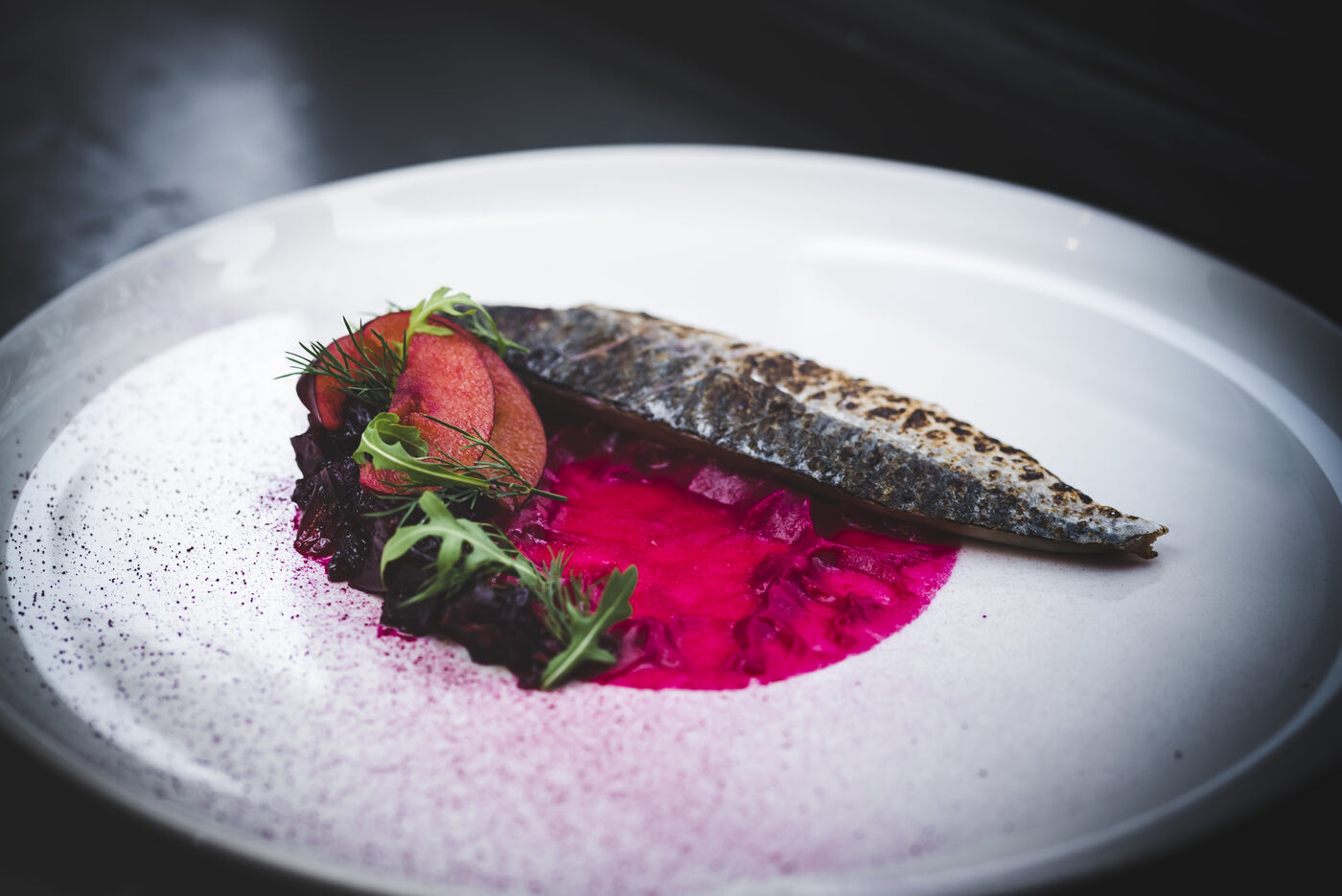 Grilled mackerel & beetroot